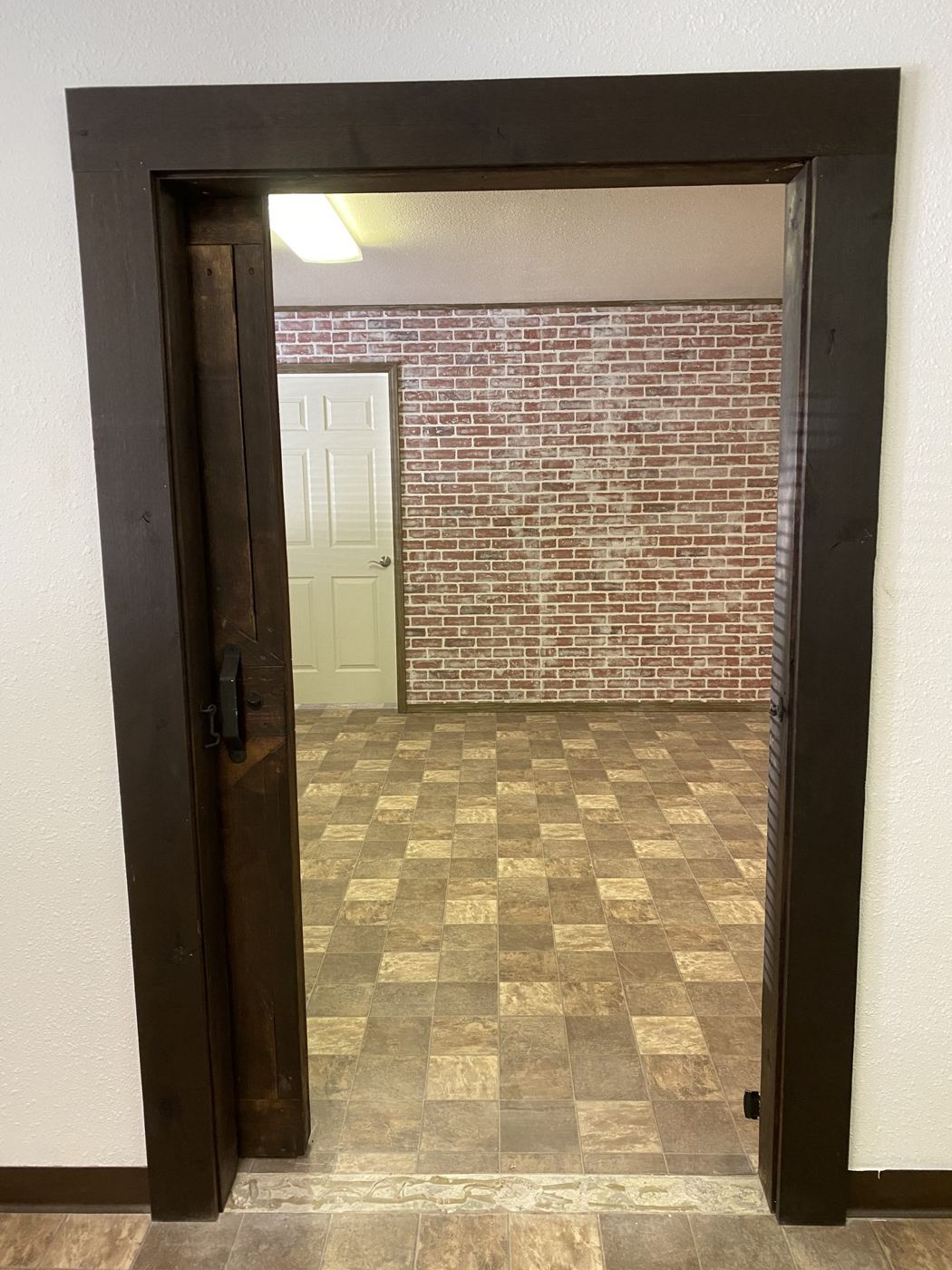 Heavy stained door casing and trim